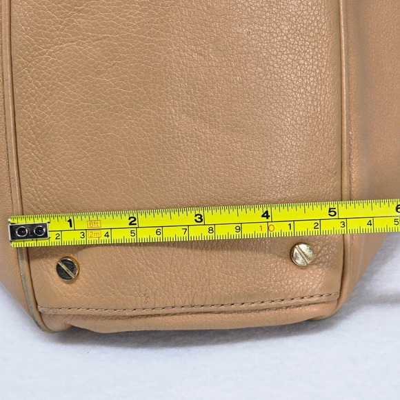 Tory Burch Amanda Double Zip Tote Bag Aged Vachetta Tan Satchel Handbag READ - Picture 15 of 16